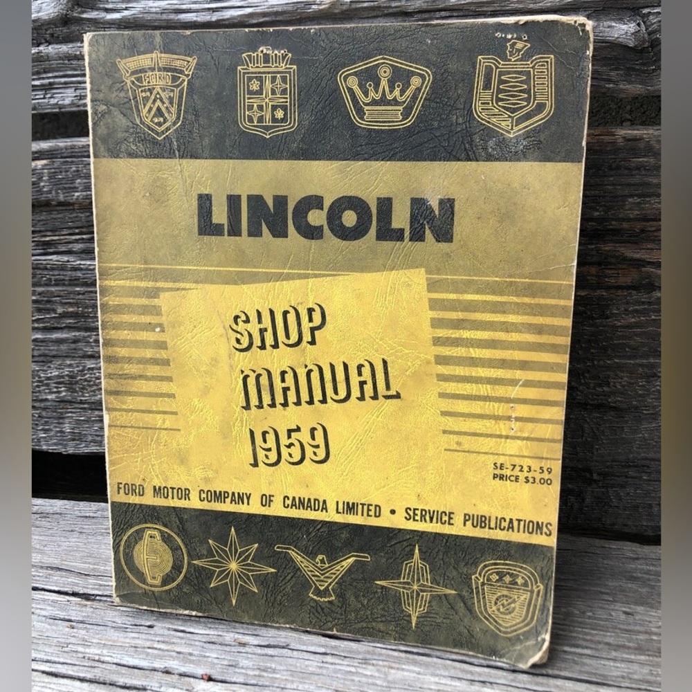 1959 Lincoln shop manual Vintage Ford Motor Company literature book Vtg💛